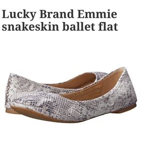 Lucky Brand snakeskin ballet flat